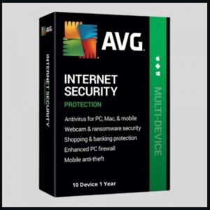 AVG Internet Security – 1 Year, 10 Devices | Multi-Device Antivirus & Privacy Protection