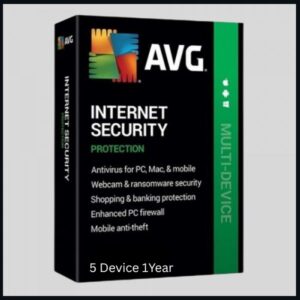 AVG Internet Security – 1 Year, 5 Devices | Multi-Device Antivirus & Privacy Protection